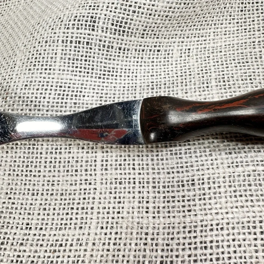 Cutco No 1027 Carving Fork Brown Handle Made‎ in USA Kitchen Utensil